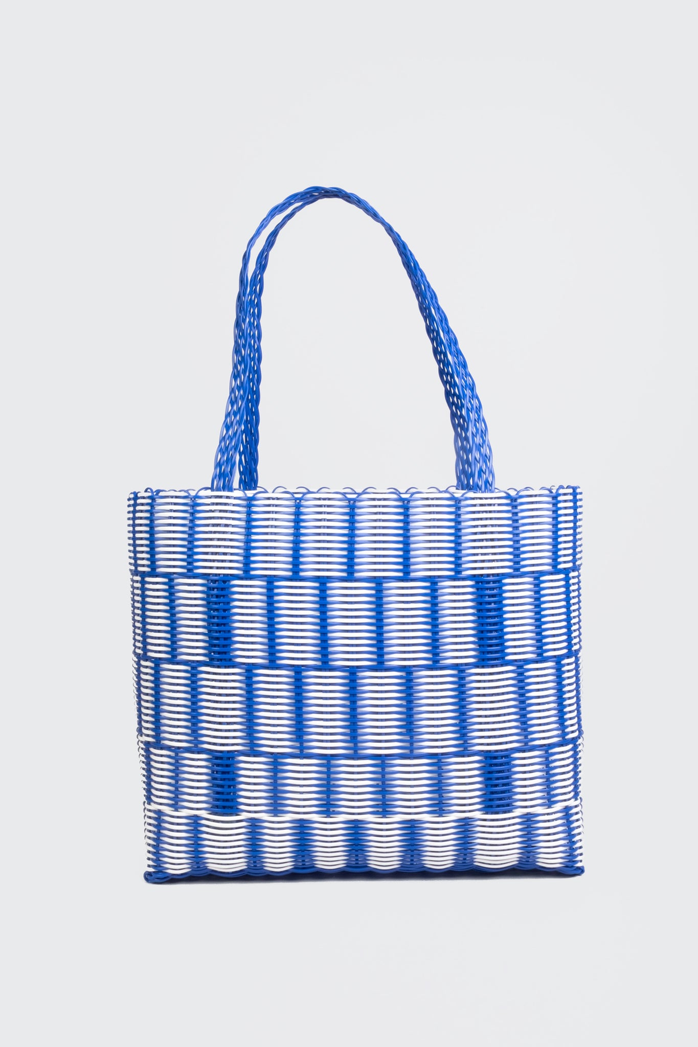 Blue Inlayer Bag Rayas Collective: Handwoven baskets from El Salvador