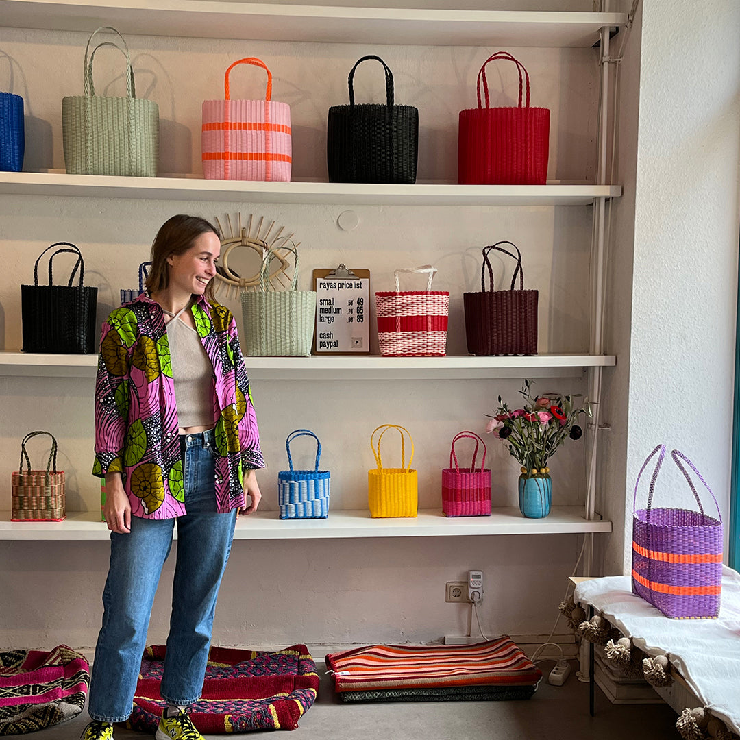 Luisa Kahlfeldt is the founder of handmade basket label Rayas Collective