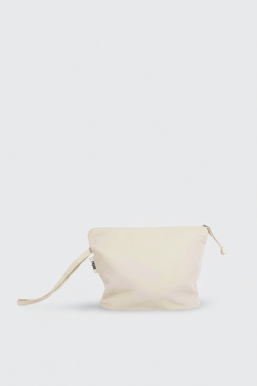 Cream Zipper Inlay Bag
