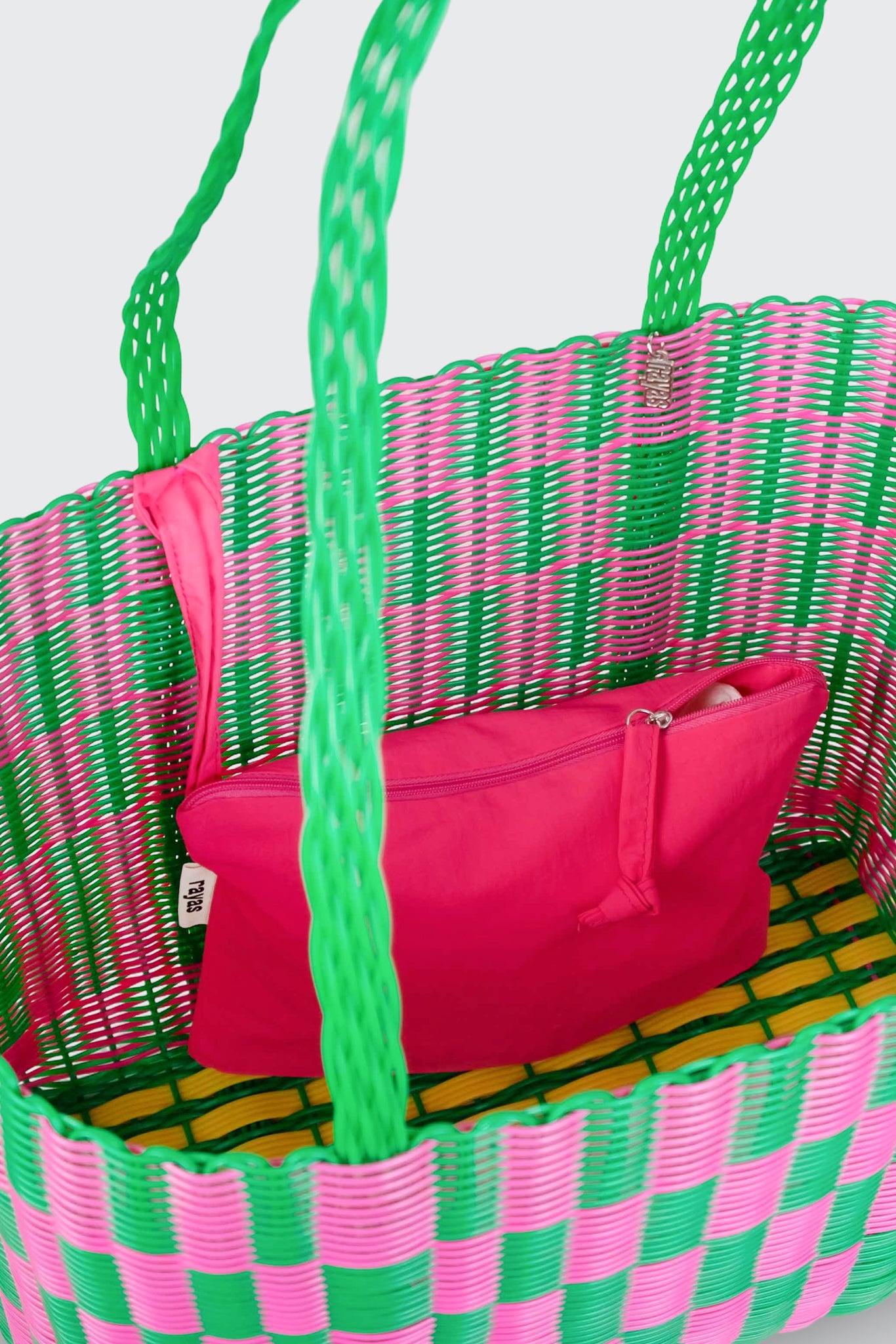 Cherry Zipper Inlay Bag
