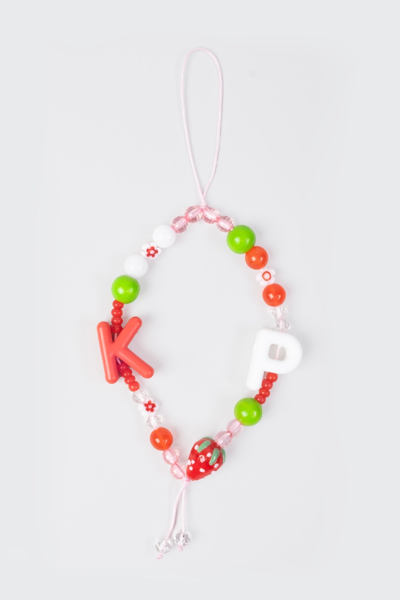 personalised bag charm red
